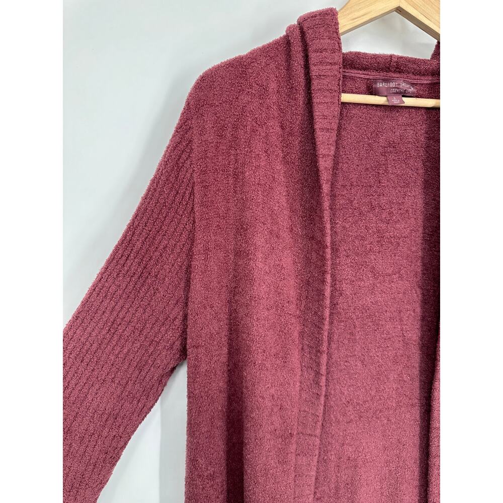 Barefoot Dreams CozyChic Lite Relaxed Hooded Cardi with Pockets Cardigan Sweater - Picture 7 of 12